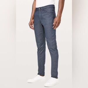 Lululemon ABC Pant Slim Tech Canvas Heathered Navy Mens 34